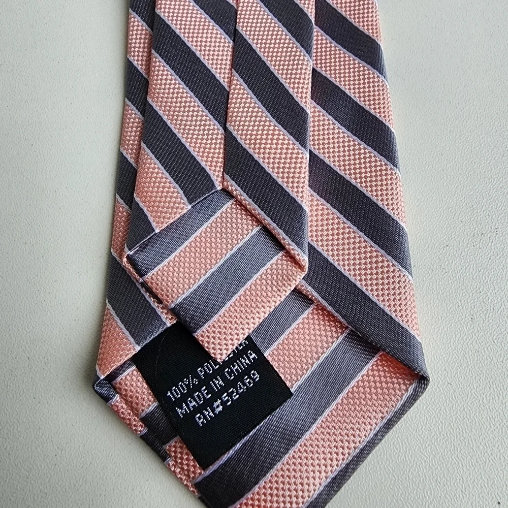 Boys Clip On Tie Striped Pre Tied Necktie Modern 15